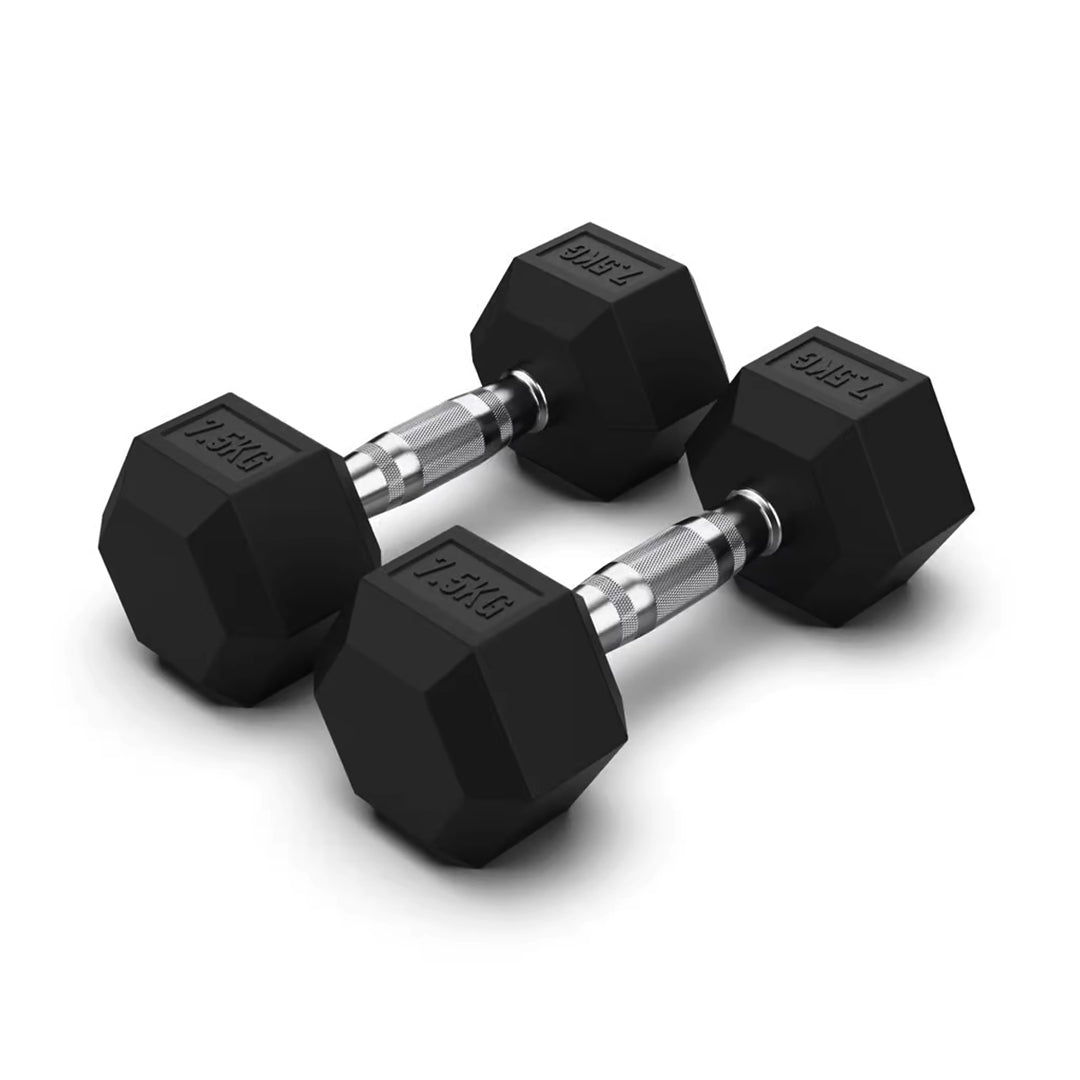 JLC HEX Dumbbells - Rubber Sets