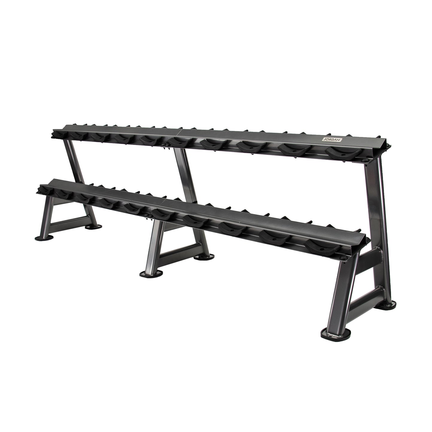 JORDAN 10 Pair Dumbbell Rack (2 tier) Grey