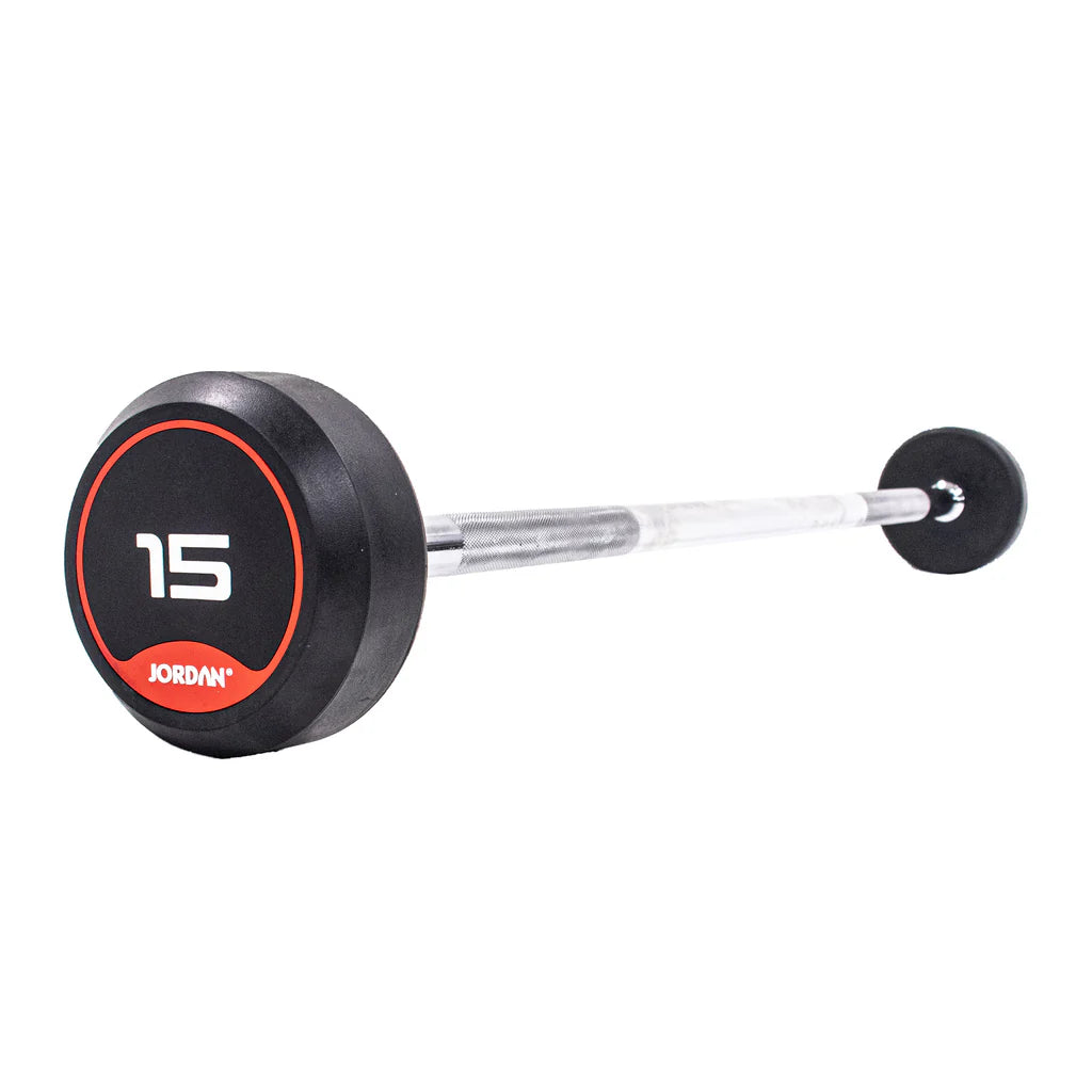 JORDAN Rubber Barbells - Straight Bar (Red)