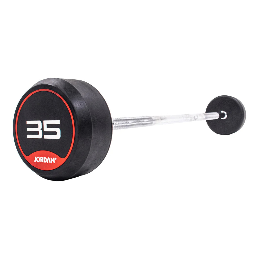 JORDAN Rubber Barbells - Straight Bar (Red)