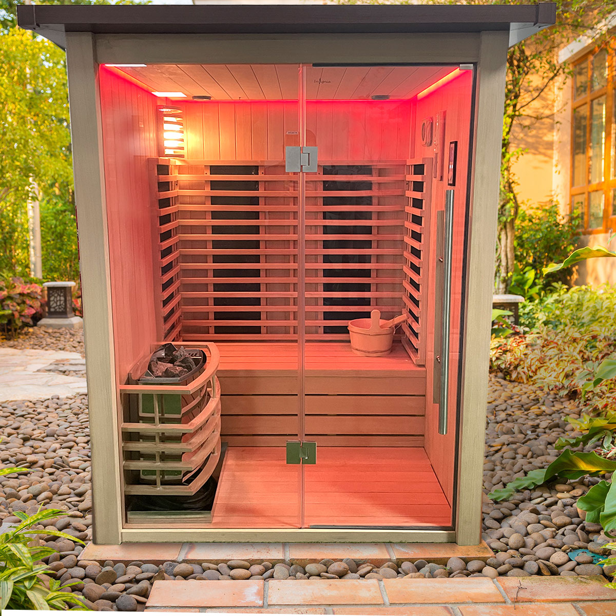 Insignia - MXOS1700 3rd Generation - Outdoor Sauna 1700mm x 1500mm Hybrid