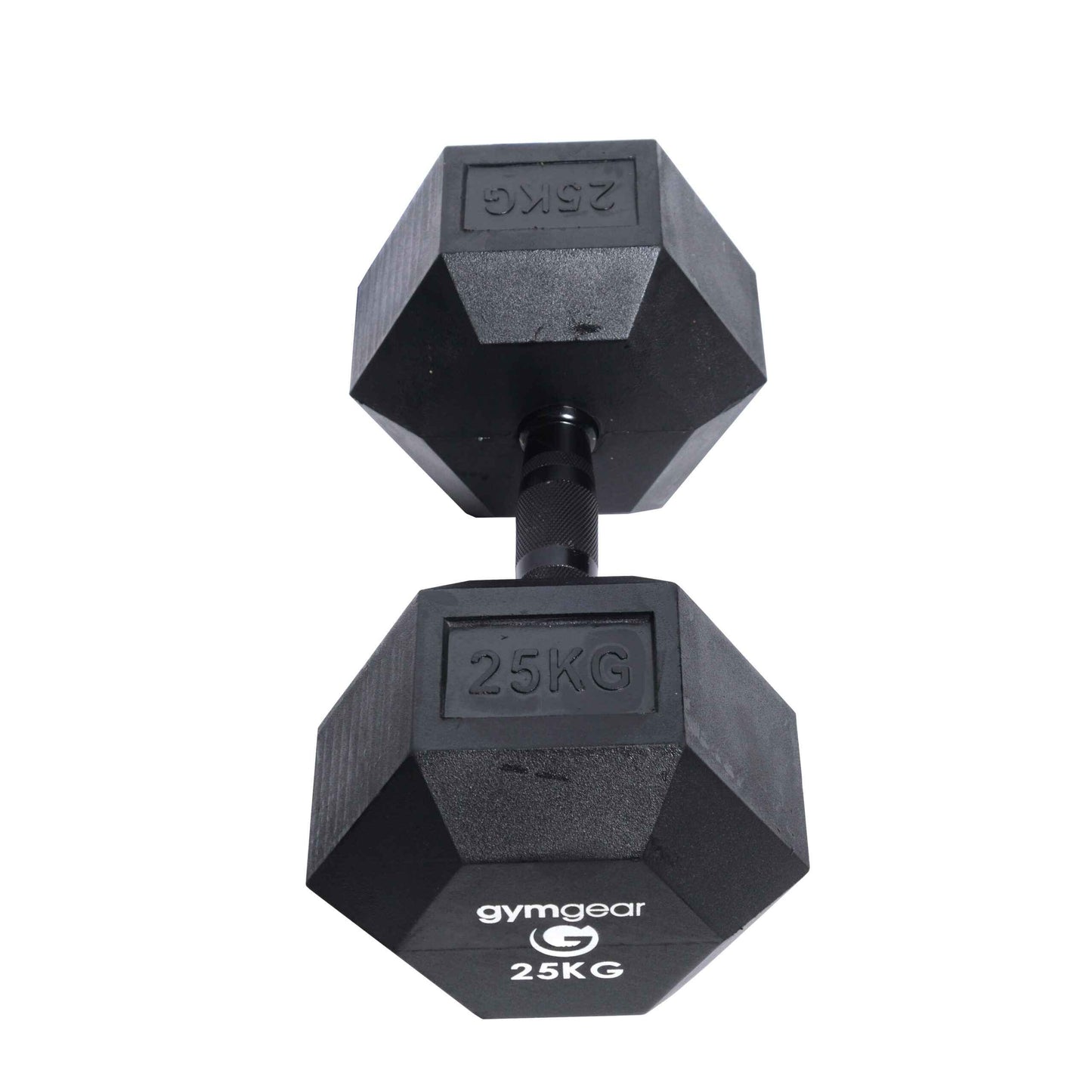 Gym Gear - Rubber Hex Dumbbells Set (Black Handles)