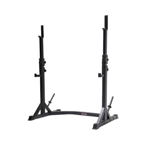 York Barbell C19S Squat Stands With Drop Hooks, Plate Storage