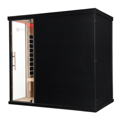 Miracle Sauna - Premium Black Box Far Infrared Sauna: 4 Person