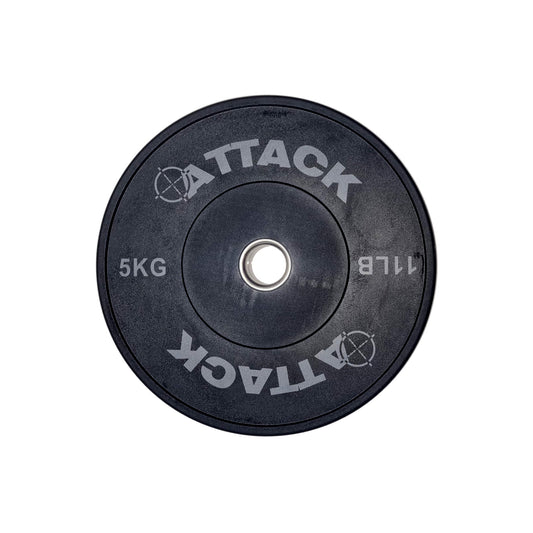 Attack Strength Olympic Solid Rubber Black Bumper Plates