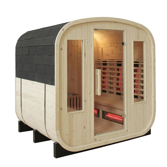 CenturaHeat 4-6 Person Hybrid Outdoor Cube Sauna - Your Fitness Hub