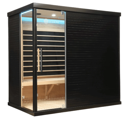 Miracle Sauna - Premium Black Box Far Infrared Sauna: 4 Person