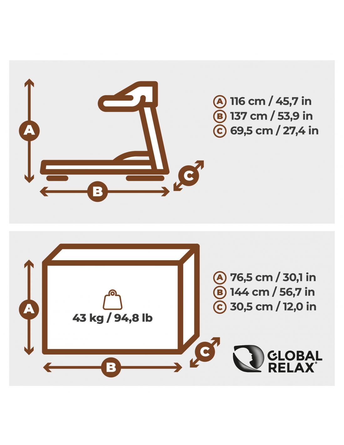 Global Relax - KEIZAN CURVED Treadmill