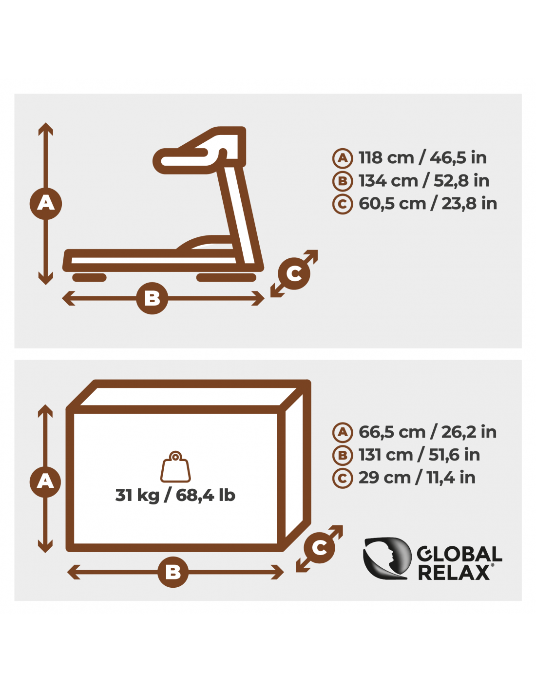 Global Relax - KEIZAN X3 Treadmill