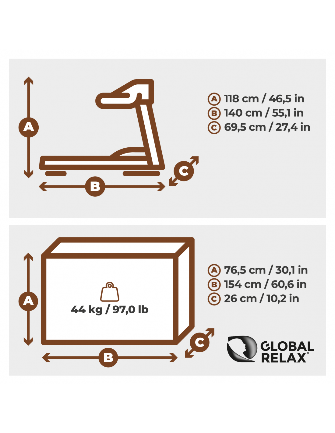 Global Relax - KEIZAN X5 Treadmill