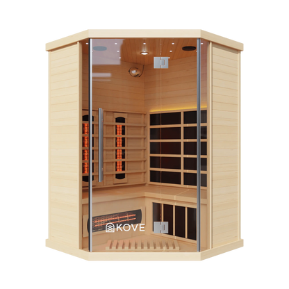 KOVE Corner Full Spectrum Infrared Sauna – 3–4 Person