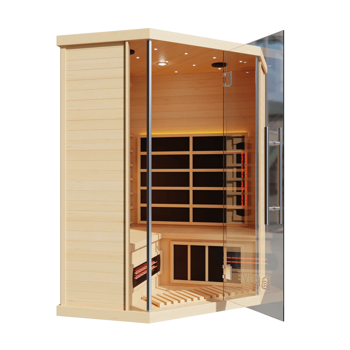 KOVE Corner Full Spectrum Infrared Sauna – 3–4 Person
