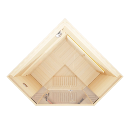 KOVE Corner Full Spectrum Infrared Sauna – 3–4 Person