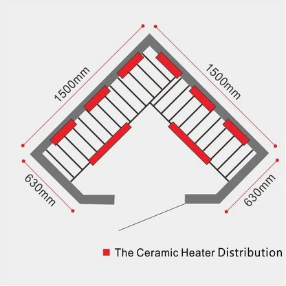 KOVE Corner Full Spectrum Infrared Sauna – 3–4 Person