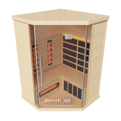 KOVE Corner Full Spectrum Infrared Sauna – 3–4 Person