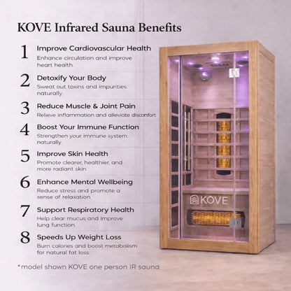 KOVE Full Spectrum Infrared Sauna – 3 Person