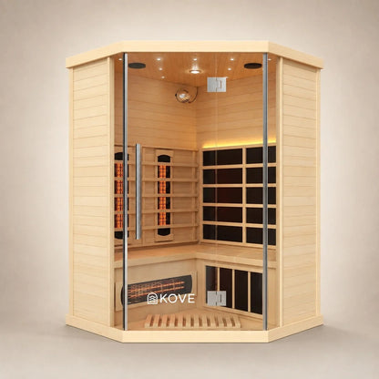 KOVE Corner Full Spectrum Infrared Sauna – 3–4 Person