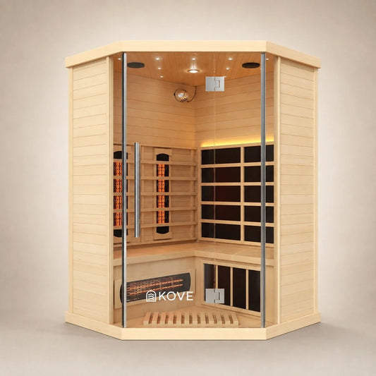 KOVE Corner Full Spectrum Infrared Sauna – 3–4 Person