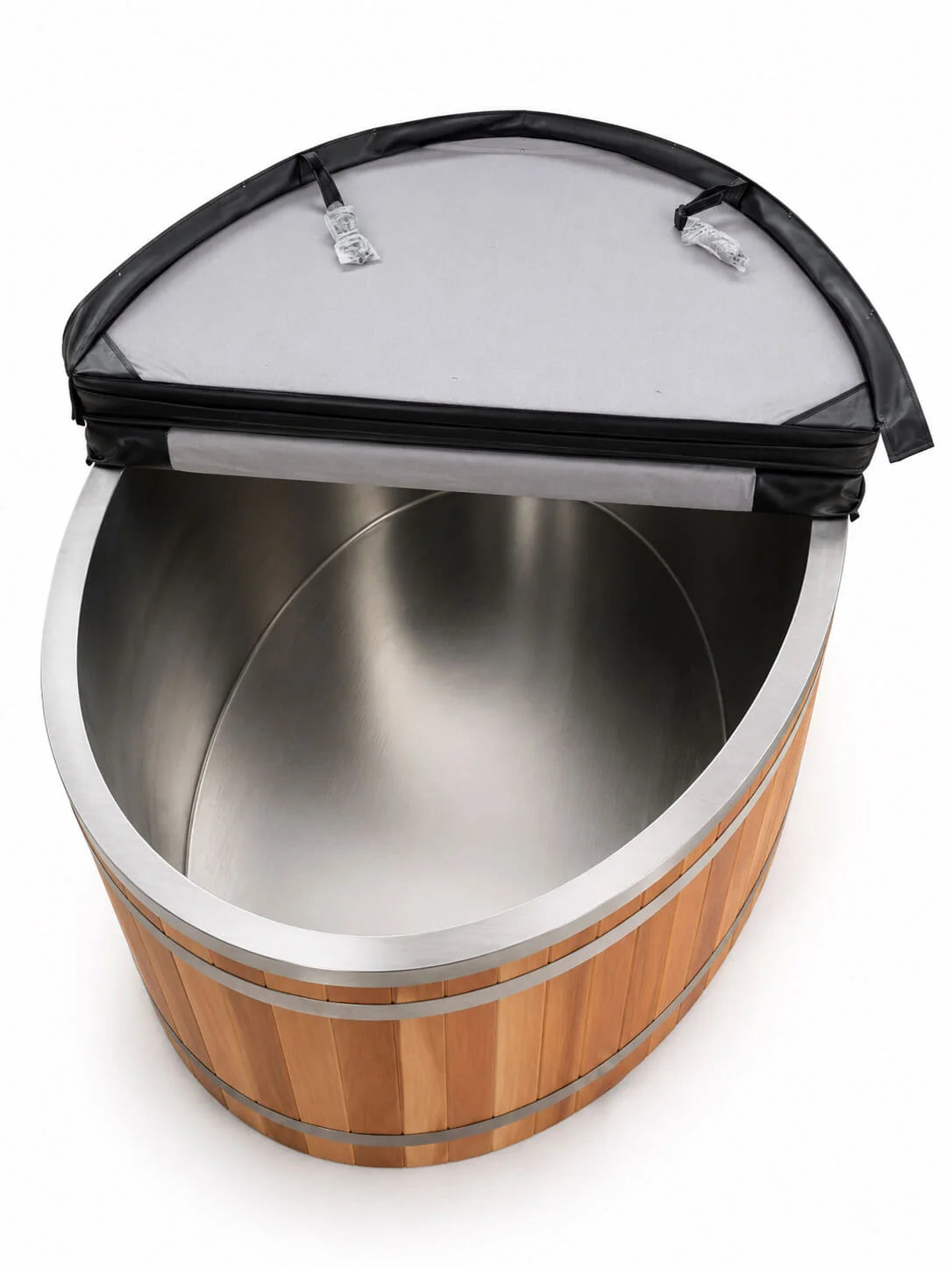 KOVE Duo Oval Cedar Ice Bath – Reclined Cold Plunge - Two Person