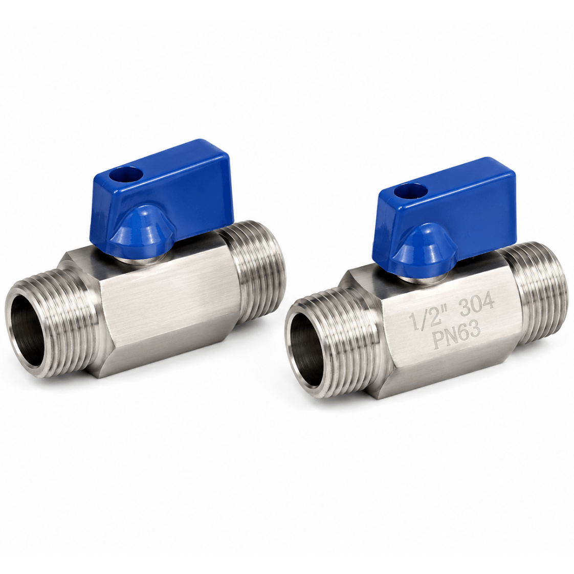 KOVE Ice Bath Isolation Stop Valve Set | 5-Inch Male-to-Male Chiller Connectors
