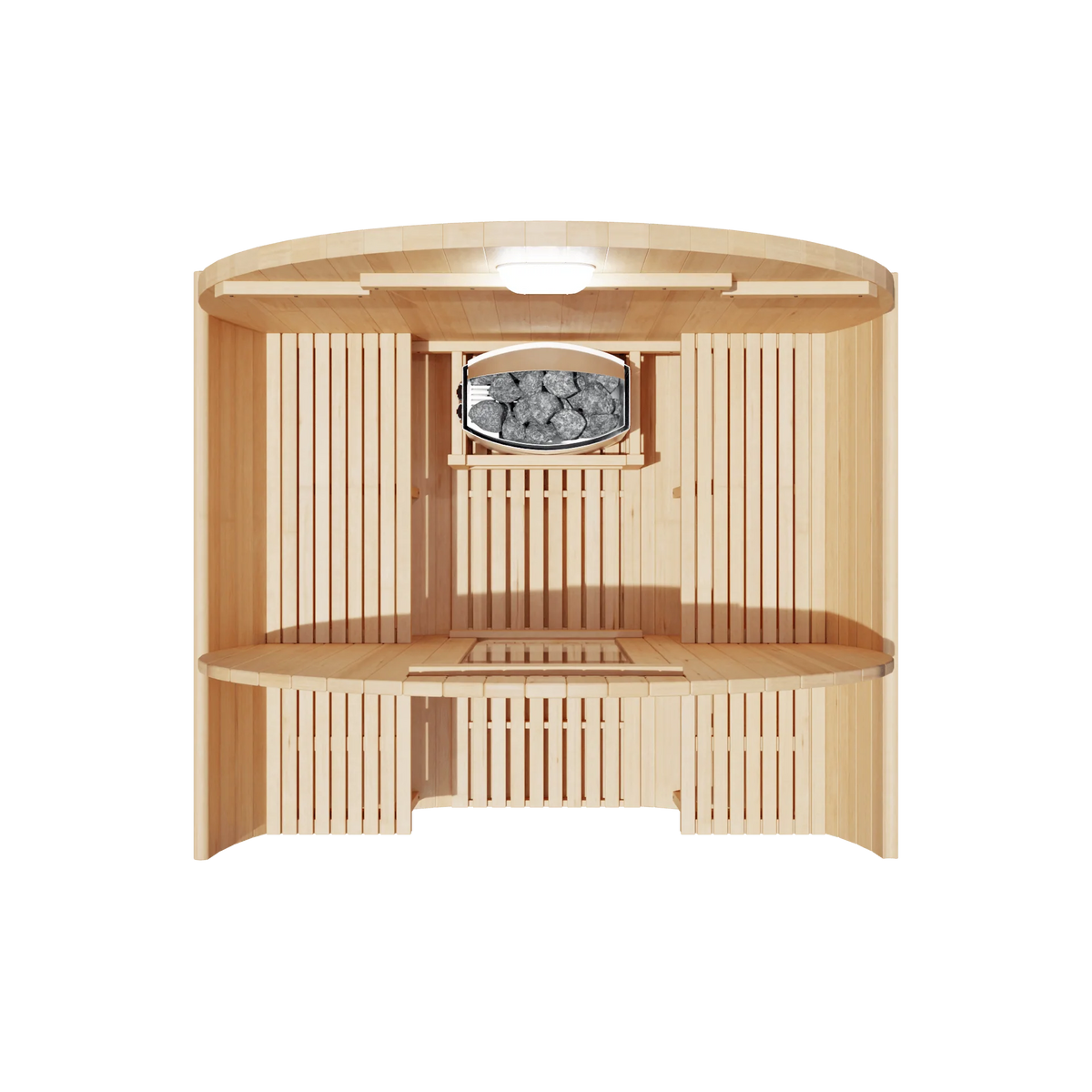 KOVE Outdoor Barrel Sauna – 1–2 Person Garden Sauna with 4.5kW Harvia Electric Heater