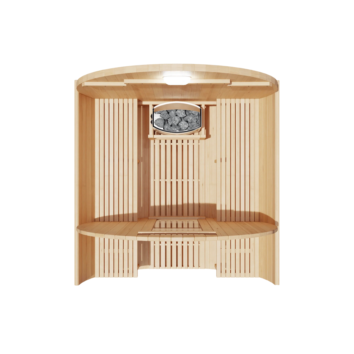 KOVE Outdoor Barrel Sauna – 3–4 Person Garden Sauna with 6kW Harvia Electric Heater