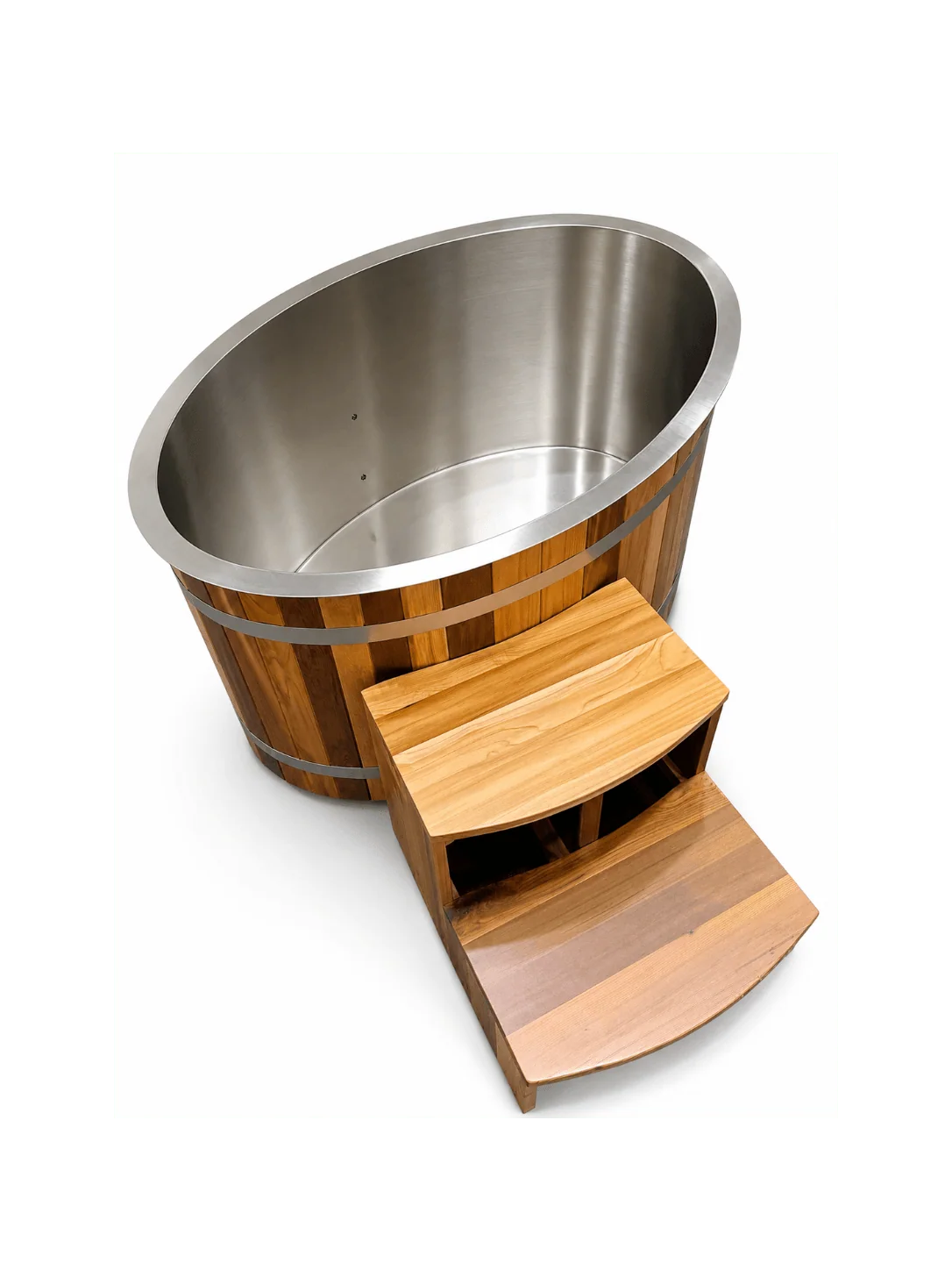KOVE Oval Cedar Ice Bath – Reclined Cold Plunge