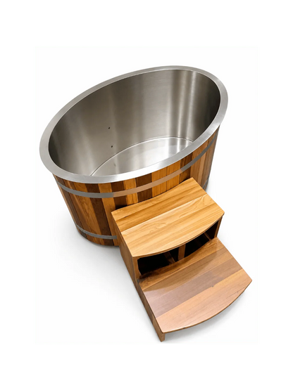 KOVE Oval Cedar Ice Bath – Reclined Cold Plunge