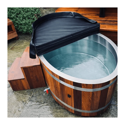 KOVE Oval Cedar Ice Bath – Reclined Cold Plunge