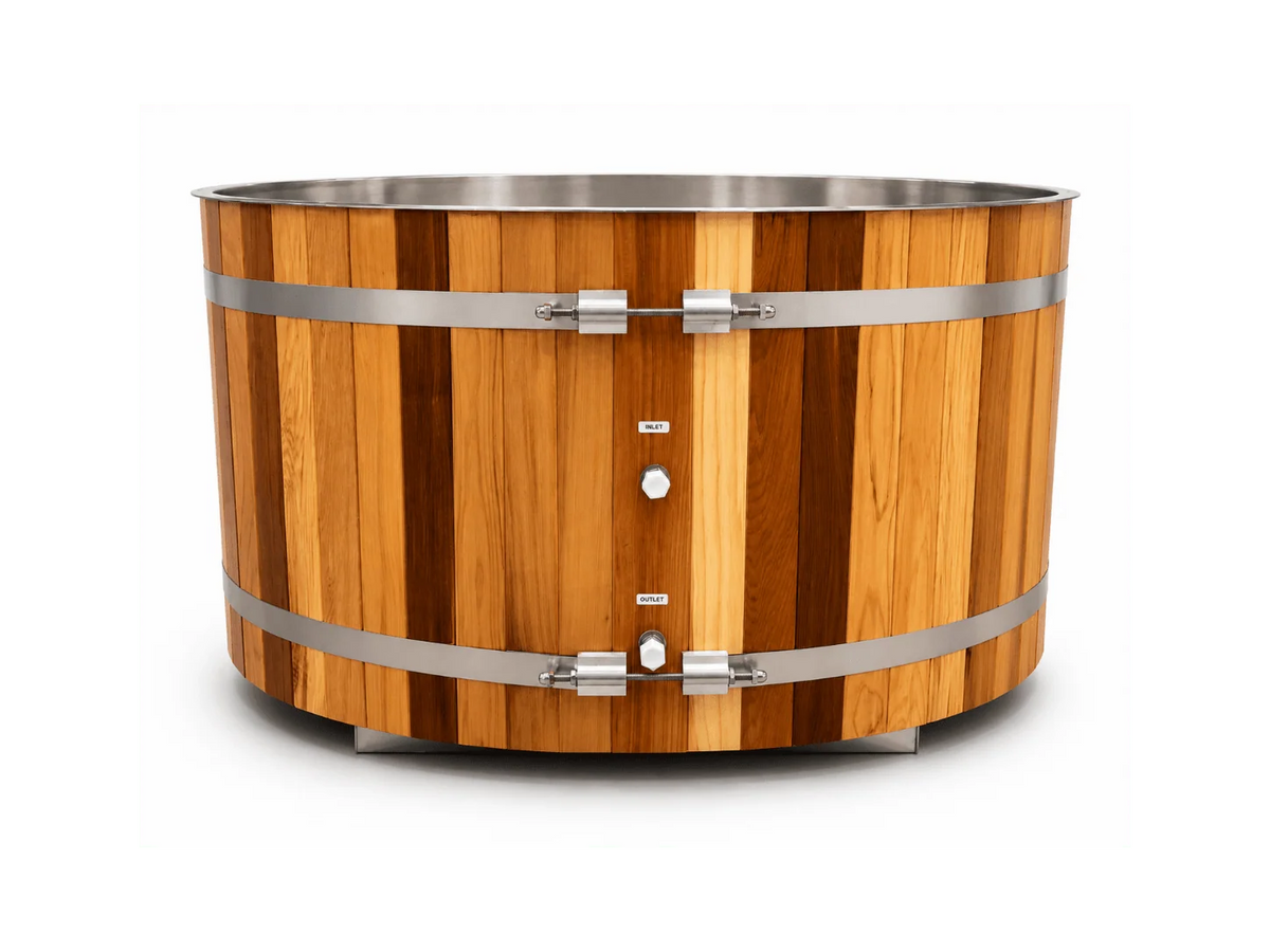 KOVE Oval Cedar Ice Bath – Reclined Cold Plunge