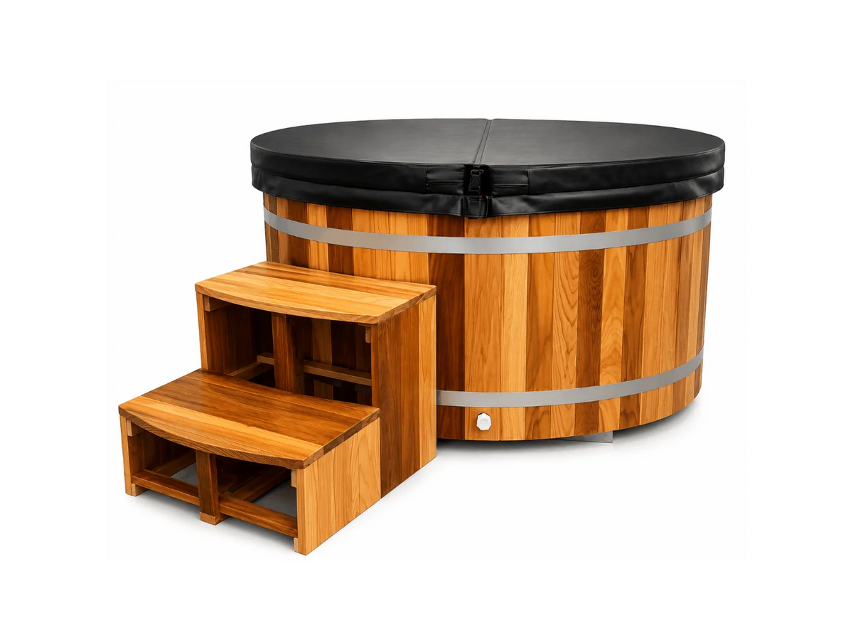 KOVE Oval Cedar Ice Bath – Reclined Cold Plunge
