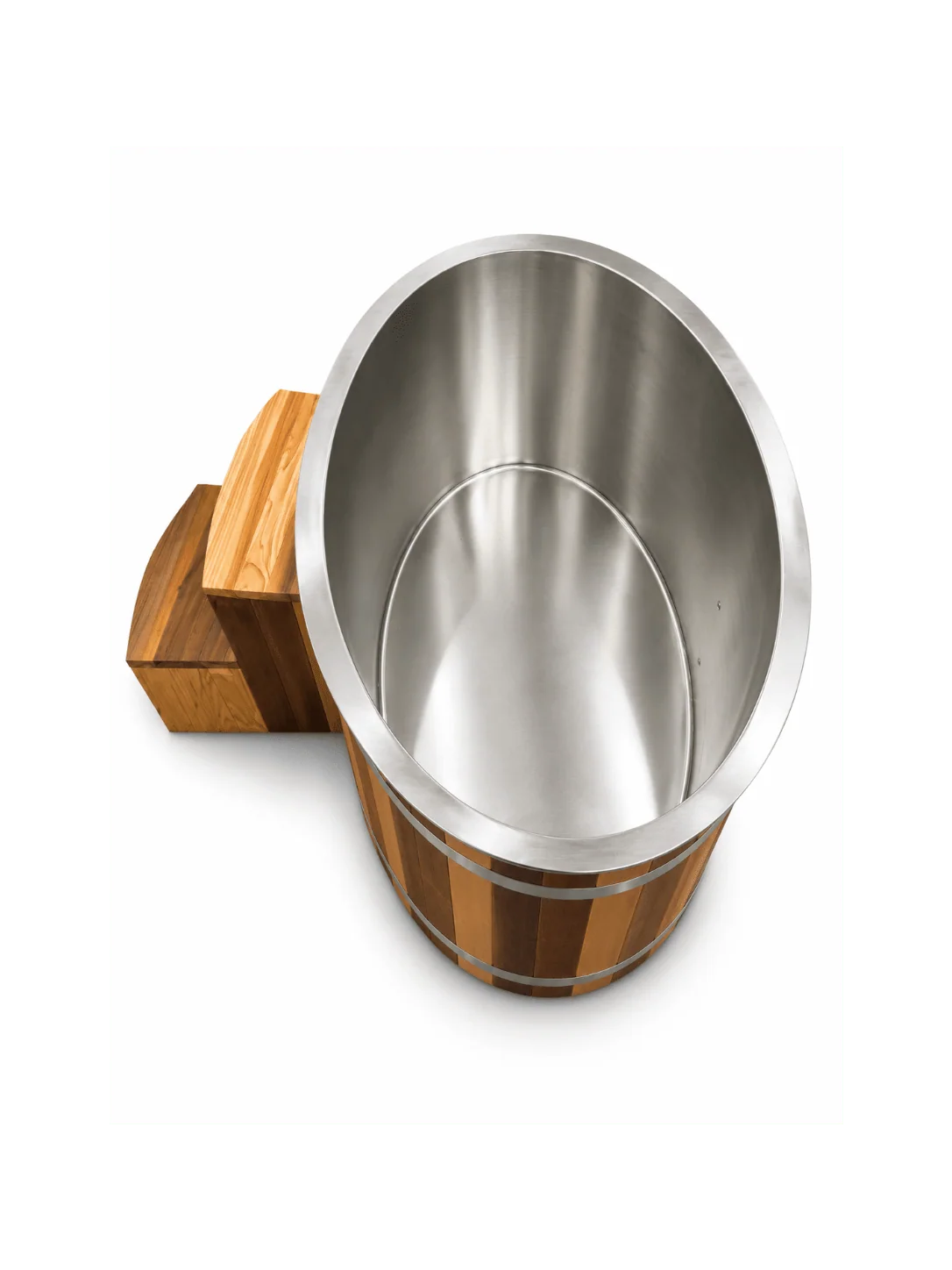 KOVE Oval Cedar Ice Bath – Reclined Cold Plunge