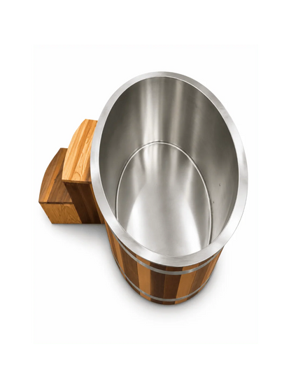 KOVE Oval Cedar Ice Bath – Reclined Cold Plunge