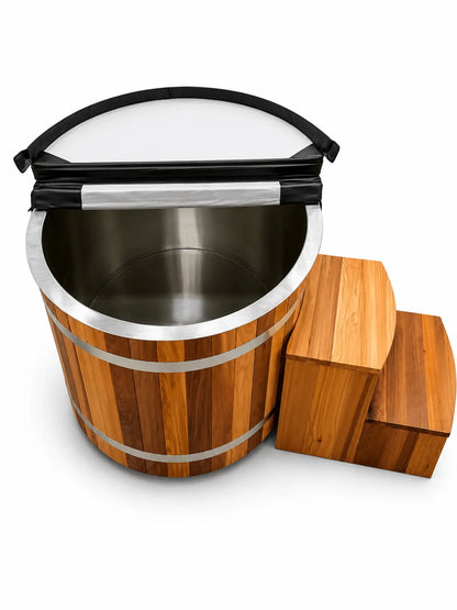 KOVE Oval Cedar Ice Bath – Reclined Cold Plunge
