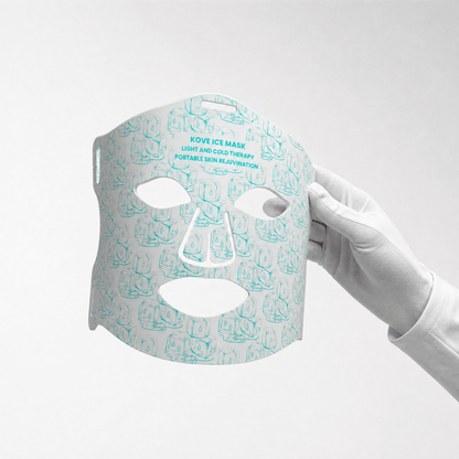 KOVE Red & Infrared LED Facial Mask – Multi-Wavelength Light Therapy with Cold Pack