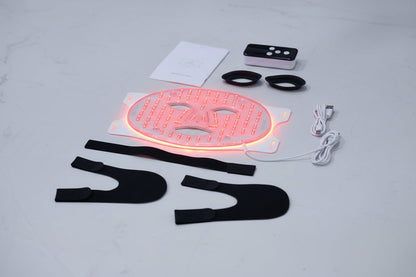 KOVE Red & Infrared LED Facial Mask – Multi-Wavelength Light Therapy with Cold Pack