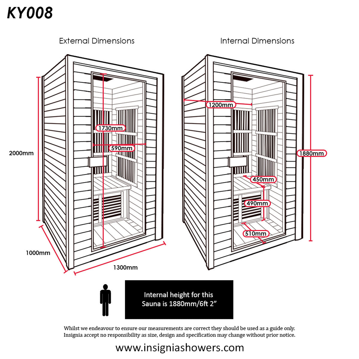 Insignia - KY008 - 2 Person Infrared Sauna
